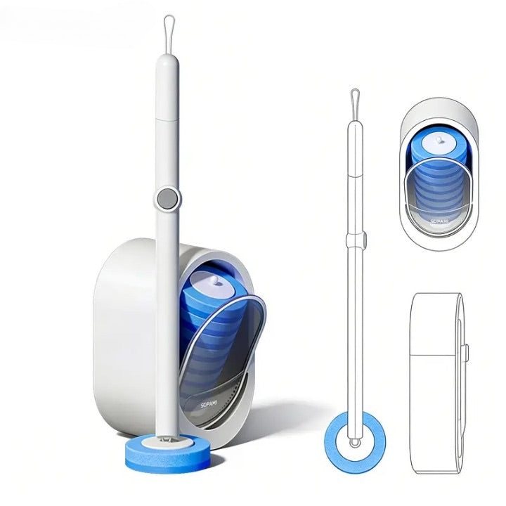 Deep Wipe Toilet brush + Refill Pads
