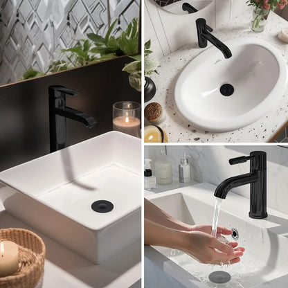 3-in-1 Universal Pop-Up Sink Drain Strainer - Anti-Clog Filter for Bathroom Basins
