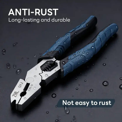 6-in-1 Multi-Function Wire Stripper Pliers - CR-V Steel Electrical Cutting Tool