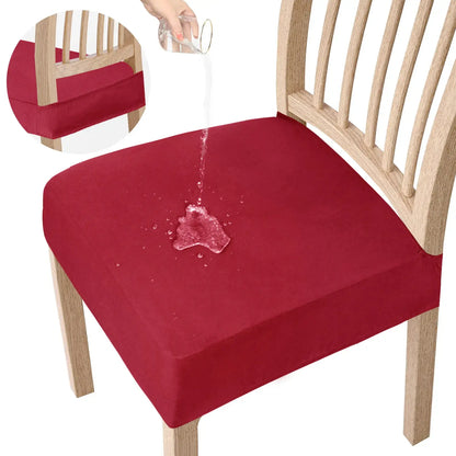 Waterproof Stretch Dining Chair Seat Covers - Slip-Resistant Washable Protector