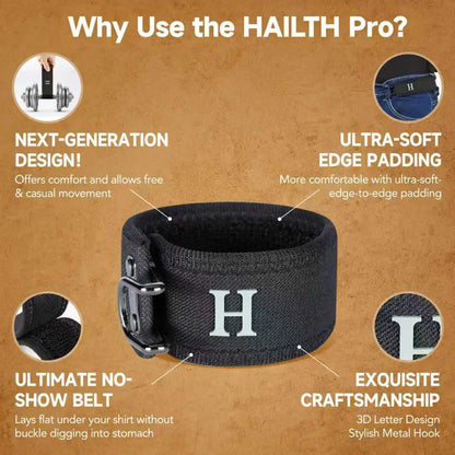 Unisex Elastic Invisible Belt – Comfortable No-Buckle Waistband for Jeans & EDC