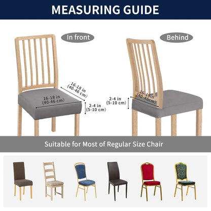 Waterproof Stretch Dining Chair Seat Covers - Slip-Resistant Washable Protector