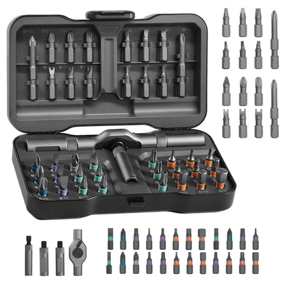 Professional Ratchet Screwdriver Set - Portable Magnetic Repair Tool Kit