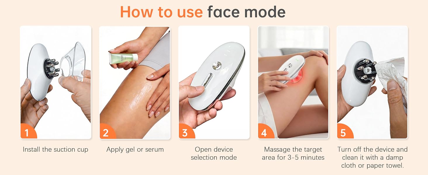 3-in-1 Face & Body Sculpting Massager - LED Skin Tightening & Lymphatic Drainage - 12