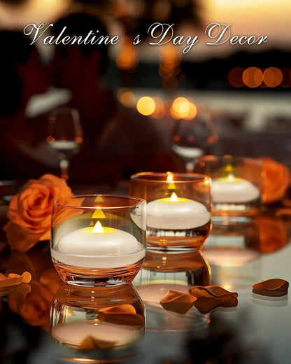 Flameless LED Floating Candles - Waterproof Battery Operated Tea Lights