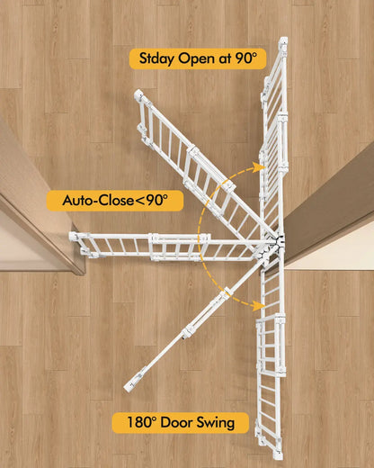 Adjustable Baby Safety Gate - Walk-Through Pet Barrier for Stairs & Doorways
