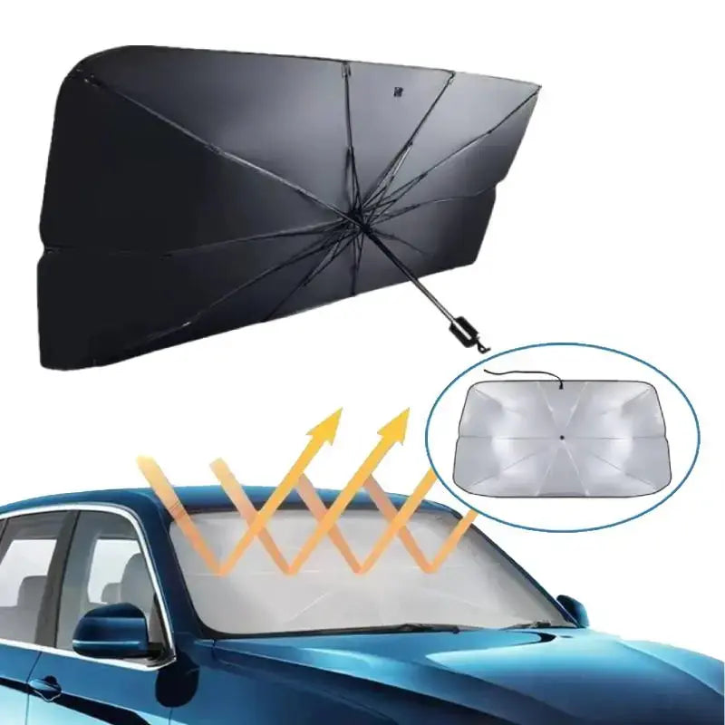 Collapsible Car Windshield Sun Shade - Heat Insulating UV Protection Visor