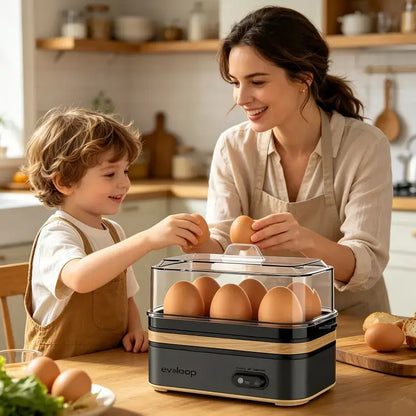6-Egg Electric Rapid Cooker - Portable Breakfast Maker with Auto Shut-Off