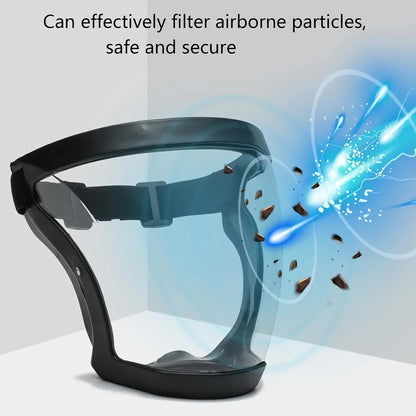 Adjustable Full-Face Protective Shield - Durable Heat & Impact Resistant Visor