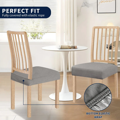 Waterproof Stretch Dining Chair Seat Covers - Slip-Resistant Washable Protector