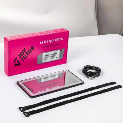 LED Car Sun Visor Vanity Mirror - USB Rechargeable Makeup Mirror with Dimmable Light