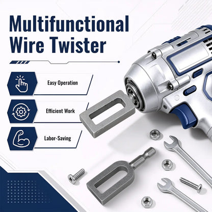 Heavy Duty Rebar Tie Wire Twisting Tool - Drill Attachment for Construction