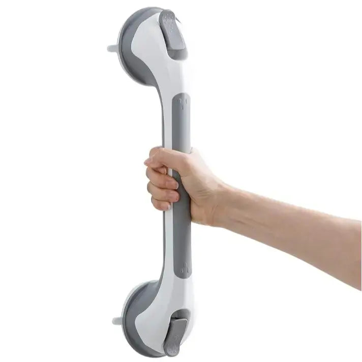 16-Inch Suction Cup Shower Grab Bar - Heavy-Duty Bathroom Safety Handle for Seniors