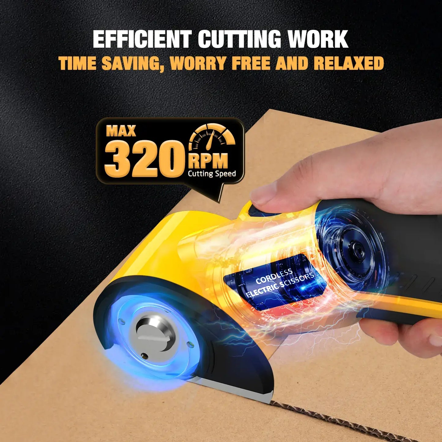 Cordless Electric Scissors 4V – Rechargeable Power Shears for Fabric & Cardboard