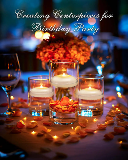 Flameless LED Floating Candles - Waterproof Battery Operated Tea Lights