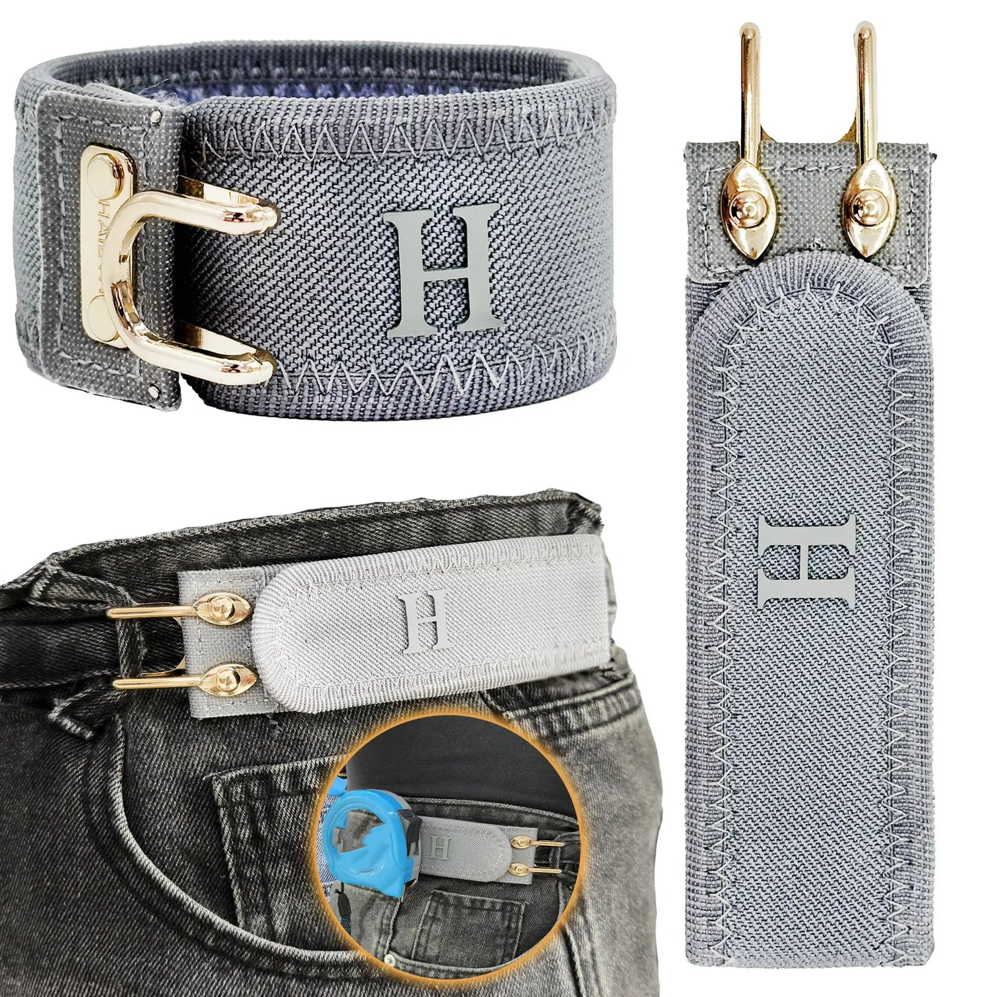 Unisex Elastic Invisible Belt – Comfortable No-Buckle Waistband for Jeans & EDC