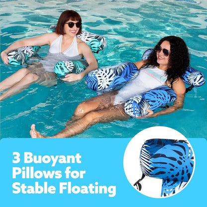 Inflatable Pool Float Chair – Heavy-Duty Floating Lounge & Pool Noodle for Summer