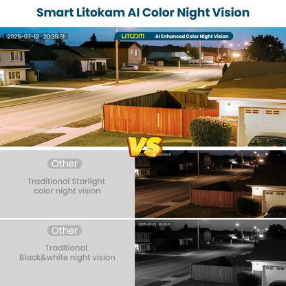 3MP 2K Window Security Camera - WiFi 6 Indoor Home Surveillance with Color Night Vision