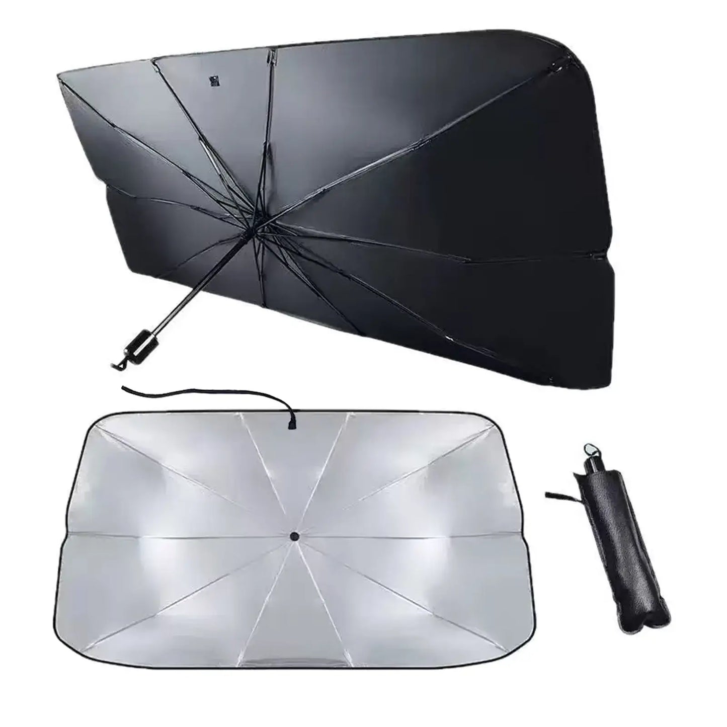 Collapsible Car Windshield Sun Shade - Heat Insulating UV Protection Visor