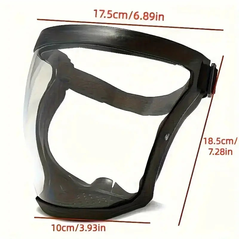 Adjustable Full-Face Protective Shield - Durable Heat & Impact Resistant Visor