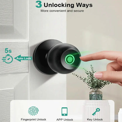 Biometric Fingerprint Smart Door Lock - Keyless Entry for Bedroom & Home