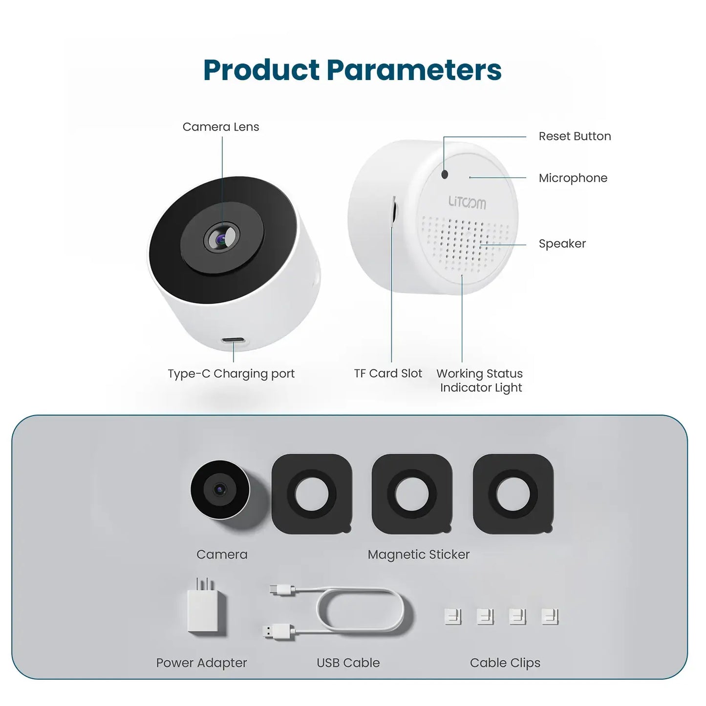 3MP 2K Window Security Camera - WiFi 6 Indoor Home Surveillance with Color Night Vision