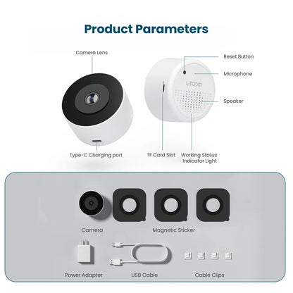 3MP 2K Window Security Camera - WiFi 6 Indoor Home Surveillance with Color Night Vision