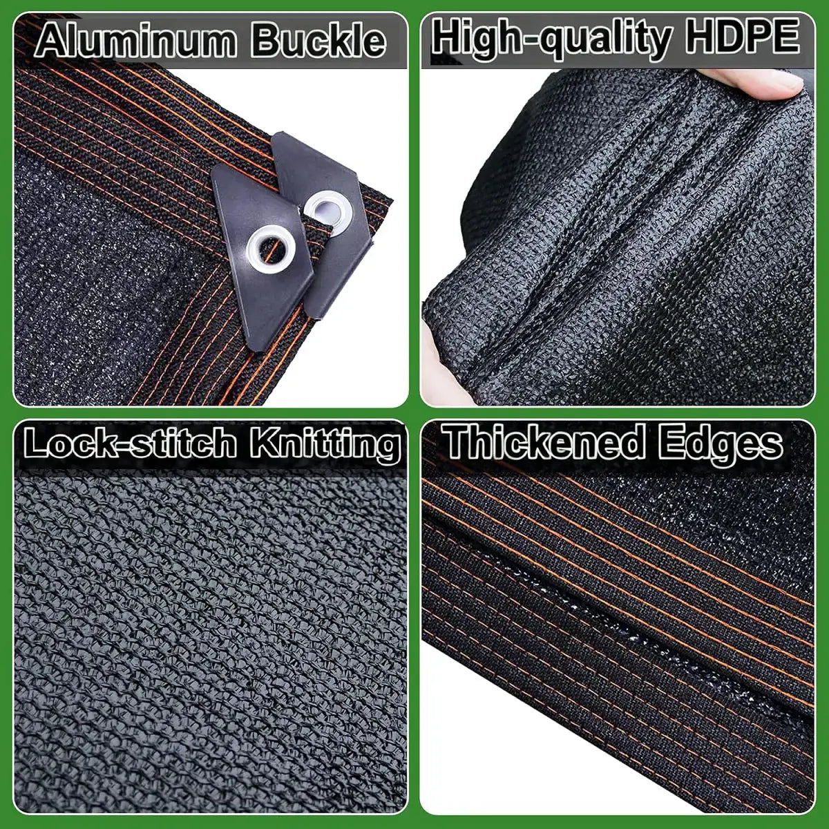 10x13ft 90% Blackout Shade Cloth - UV-Resistant Sunshade Net for Garden & Patio