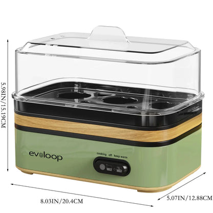 6-Egg Electric Rapid Cooker - Portable Breakfast Maker with Auto Shut-Off