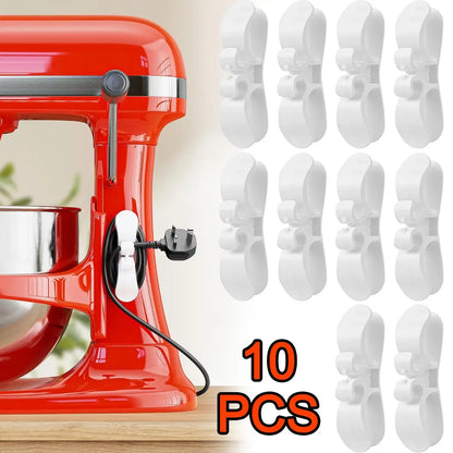 10-Pack Kitchen Appliance Cord Organizer - Adhesive Cable Management Hooks for Home