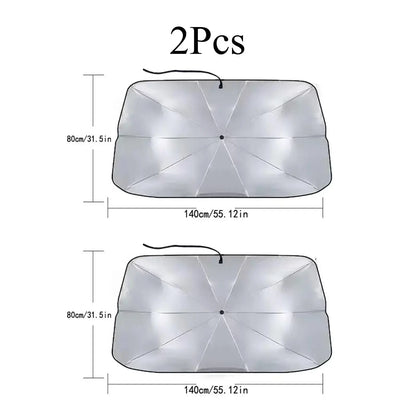 Collapsible Car Windshield Sun Shade - Heat Insulating UV Protection Visor
