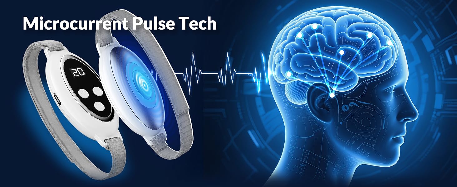 Handheld Sleep Aid Device - Portable Microcurrent Insomnia & Anxiety Relief Massager - 7