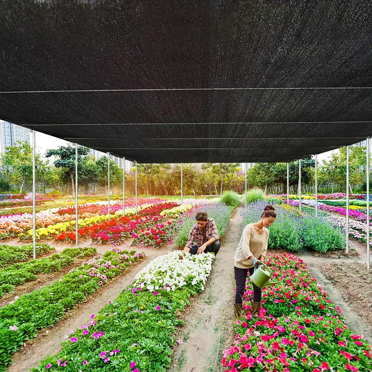 10x13ft 90% Blackout Shade Cloth - UV-Resistant Sunshade Net for Garden & Patio