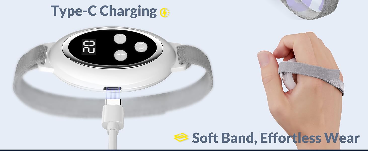 Handheld Sleep Aid Device - Portable Microcurrent Insomnia & Anxiety Relief Massager - 10