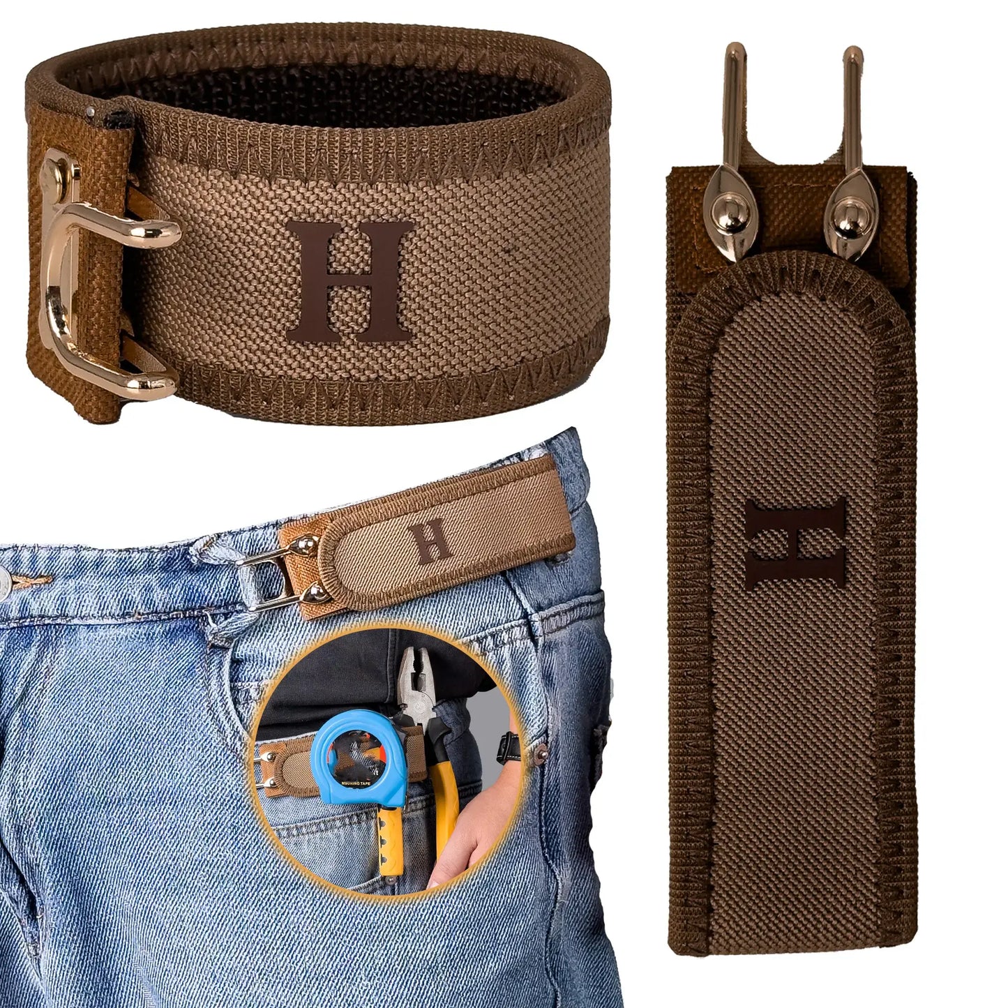 Unisex Elastic Invisible Belt – Comfortable No-Buckle Waistband for Jeans & EDC
