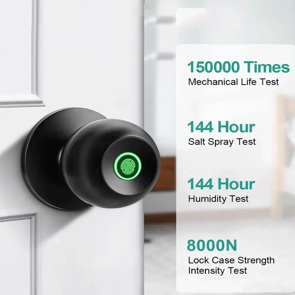 Biometric Fingerprint Smart Door Lock - Keyless Entry for Bedroom & Home