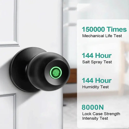 Biometric Fingerprint Smart Door Lock - Keyless Entry for Bedroom & Home