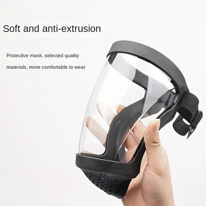 Adjustable Full-Face Protective Shield - Durable Heat & Impact Resistant Visor
