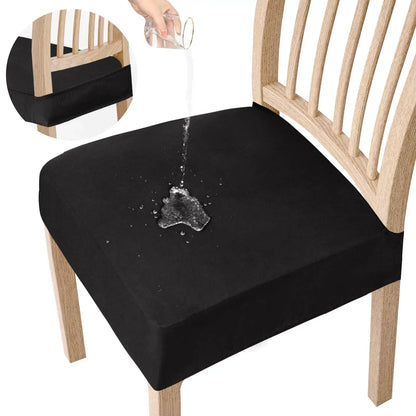 Waterproof Stretch Dining Chair Seat Covers - Slip-Resistant Washable Protector