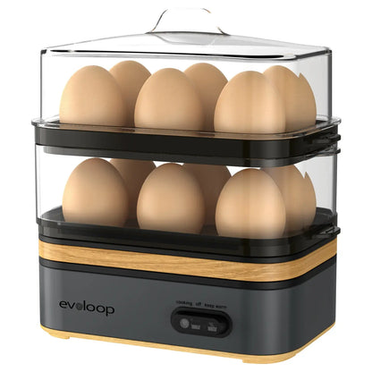 6-Egg Electric Rapid Cooker - Portable Breakfast Maker with Auto Shut-Off
