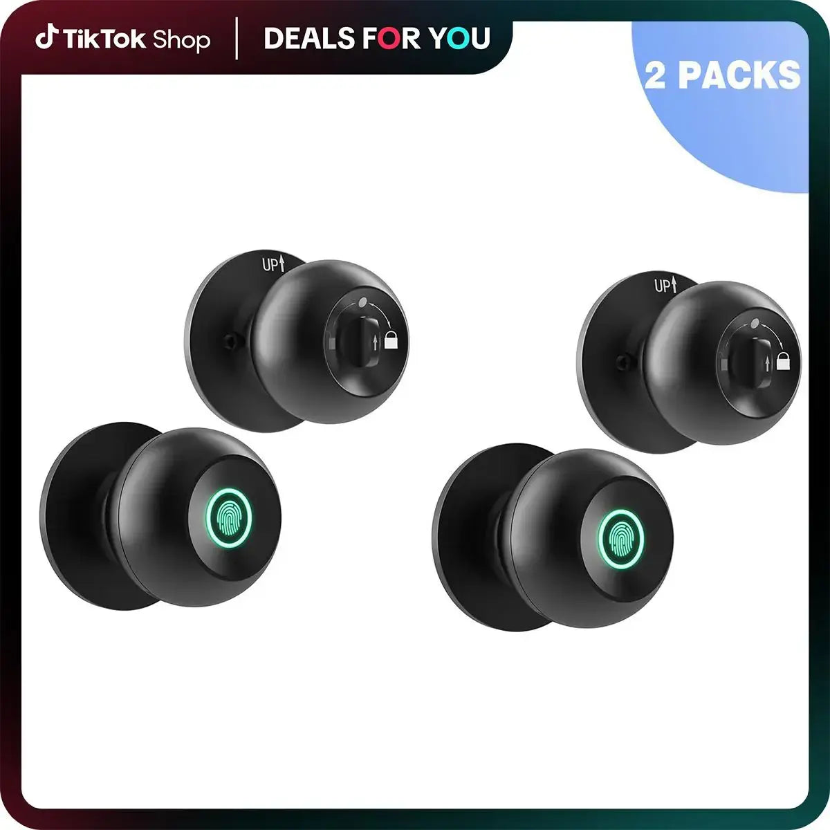 Biometric Fingerprint Smart Door Lock - Keyless Entry for Bedroom & Home