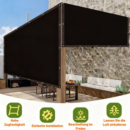 10x13ft 90% Blackout Shade Cloth - UV-Resistant Sunshade Net for Garden & Patio