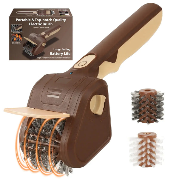 Electric BBQ Grill Brush - Cordless Rechargeable Power Scrubber for All Grill Types