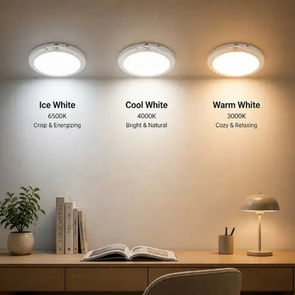 Rechargeable Motion Sensor Ceiling Light with Remote & 3 Color Modes