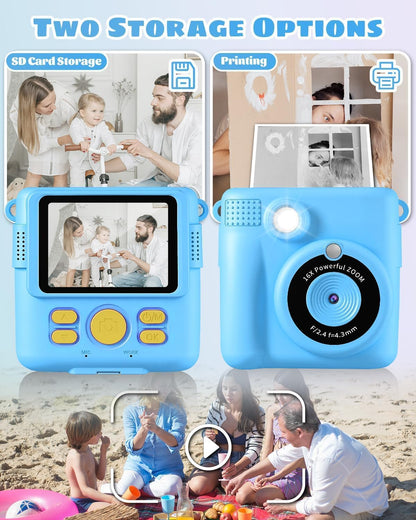 Instant Print Kids Camera with Digital Video Recording & Photo Printing