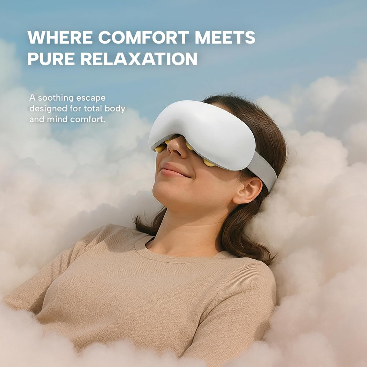 Smart Eye Massager with Cooling & Vibration for Eye Strain and Puffiness Relief