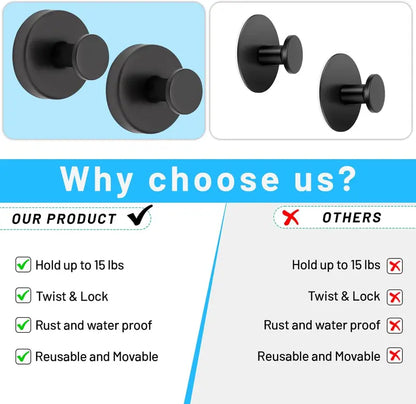 Twist & Lock Suction Hooks