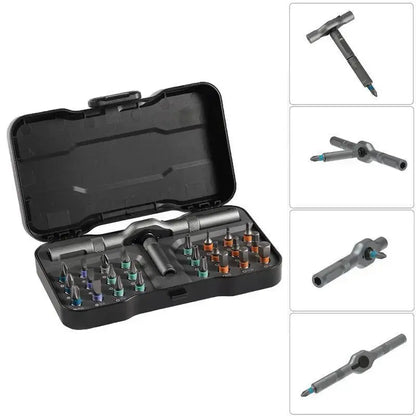 Professional Ratchet Screwdriver Set - Portable Magnetic Repair Tool Kit