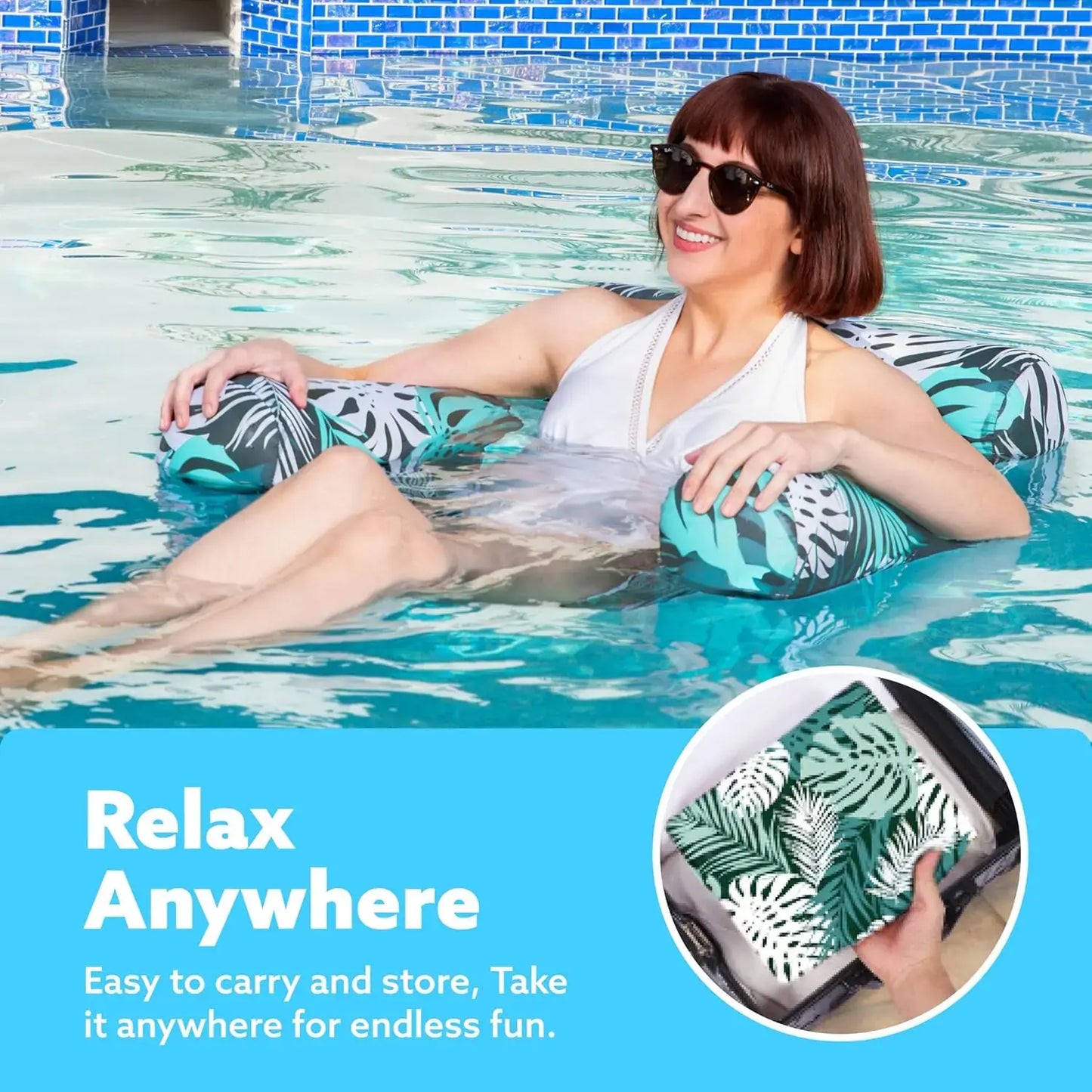 Inflatable Pool Float Chair – Heavy-Duty Floating Lounge & Pool Noodle for Summer