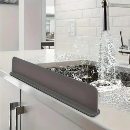 Silicone Sink Splash Guard - Waterproof Kitchen Countertop Water Barrier